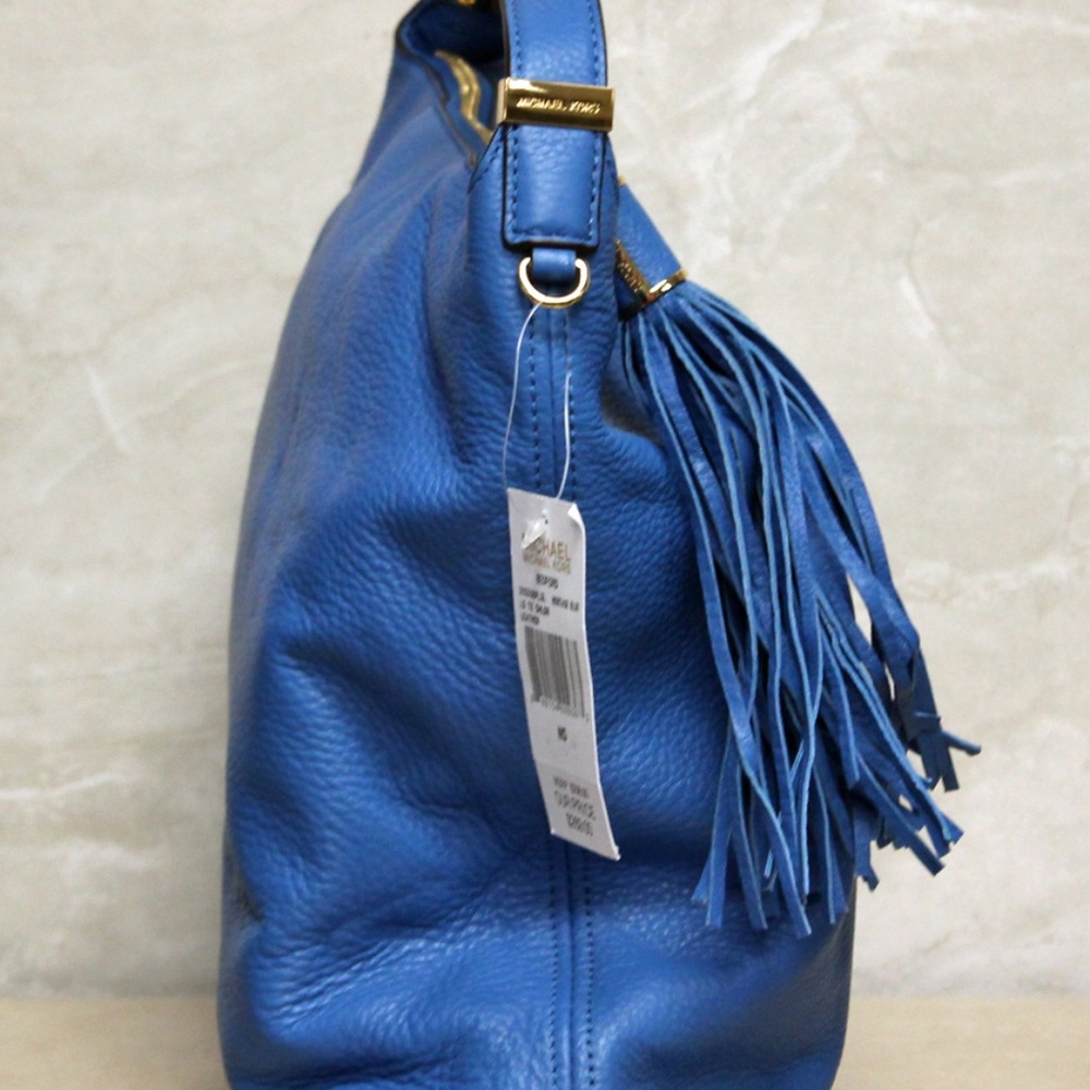 Michael Kors Blue Leather Bedford Shoulder Bag - Picture 3 of 6